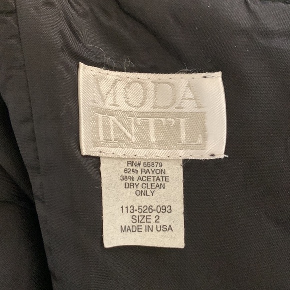 Moda International black brocade sheath dress size 2 - Picture 10 of 10